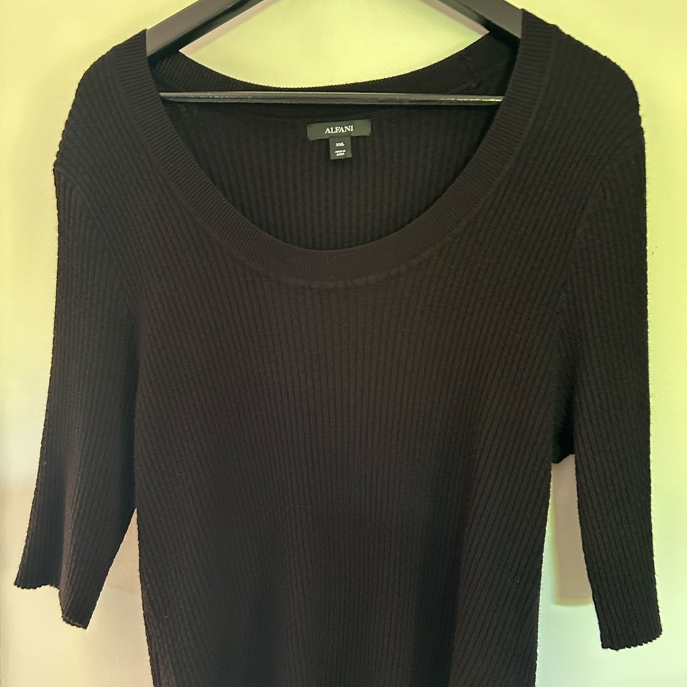 Alfani Elegant Black Knit Sweater